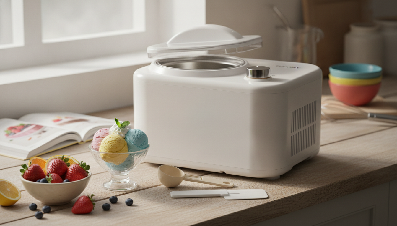 1-Quart Compressor Ice Cream Maker: 3 Modes + Keep Cool