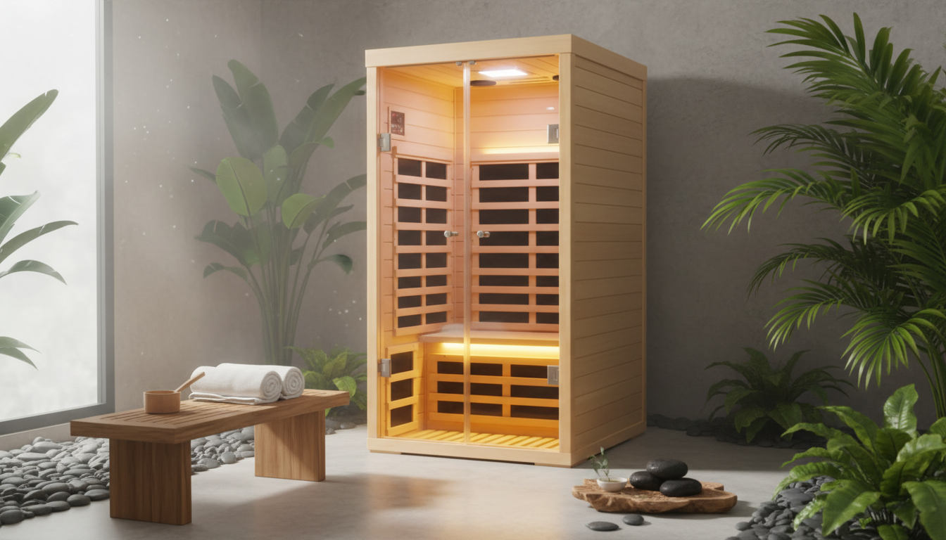 Luxury 1-Person Infrared Sauna: Ultra-Low EMF + App