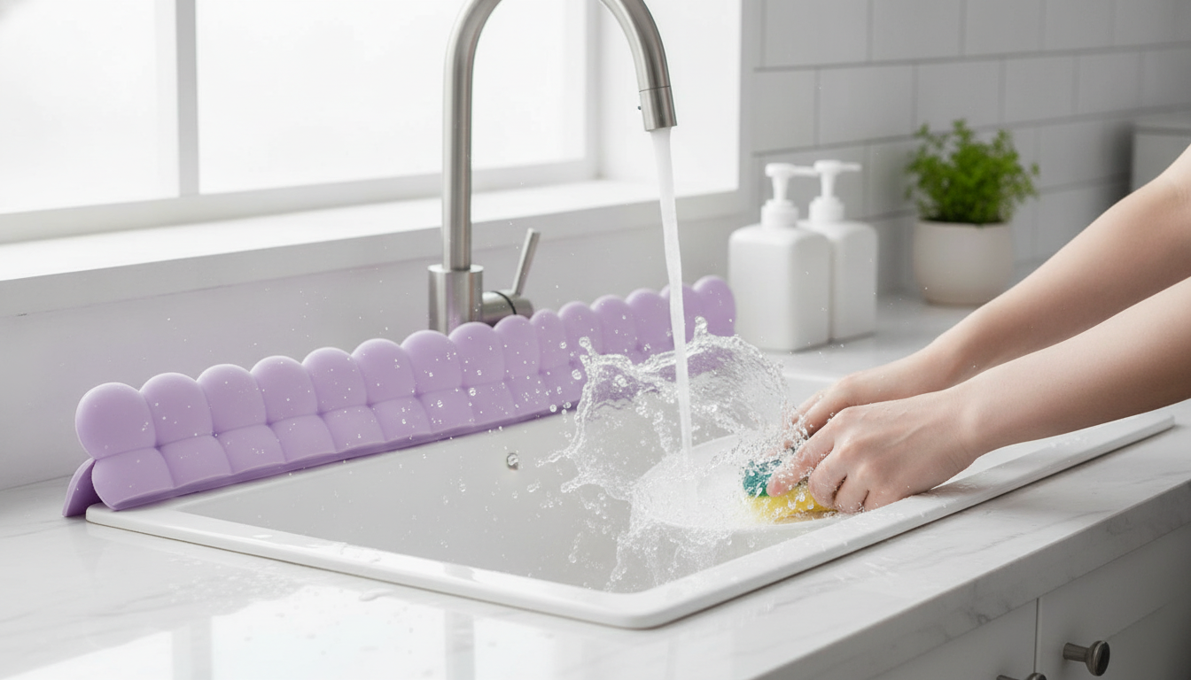 Silicone Sink Splash Guard: Keep Counters Dry Fast