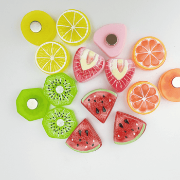 Fruit Slice Magnets: Cute Summer Fridge Decor (5-Pack)