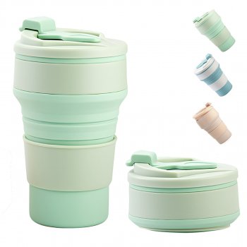 Collapsible Silicone Travel Cup: Compact Mug for Refills