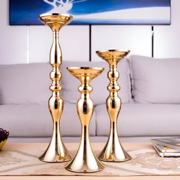 Metal Candle Holder Vase Centerpieces for Weddings & Home